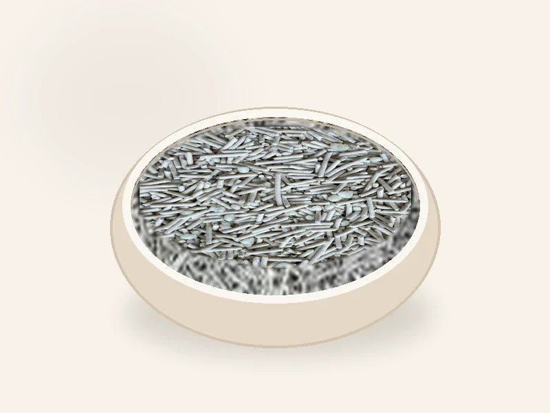 Cassava cat litter