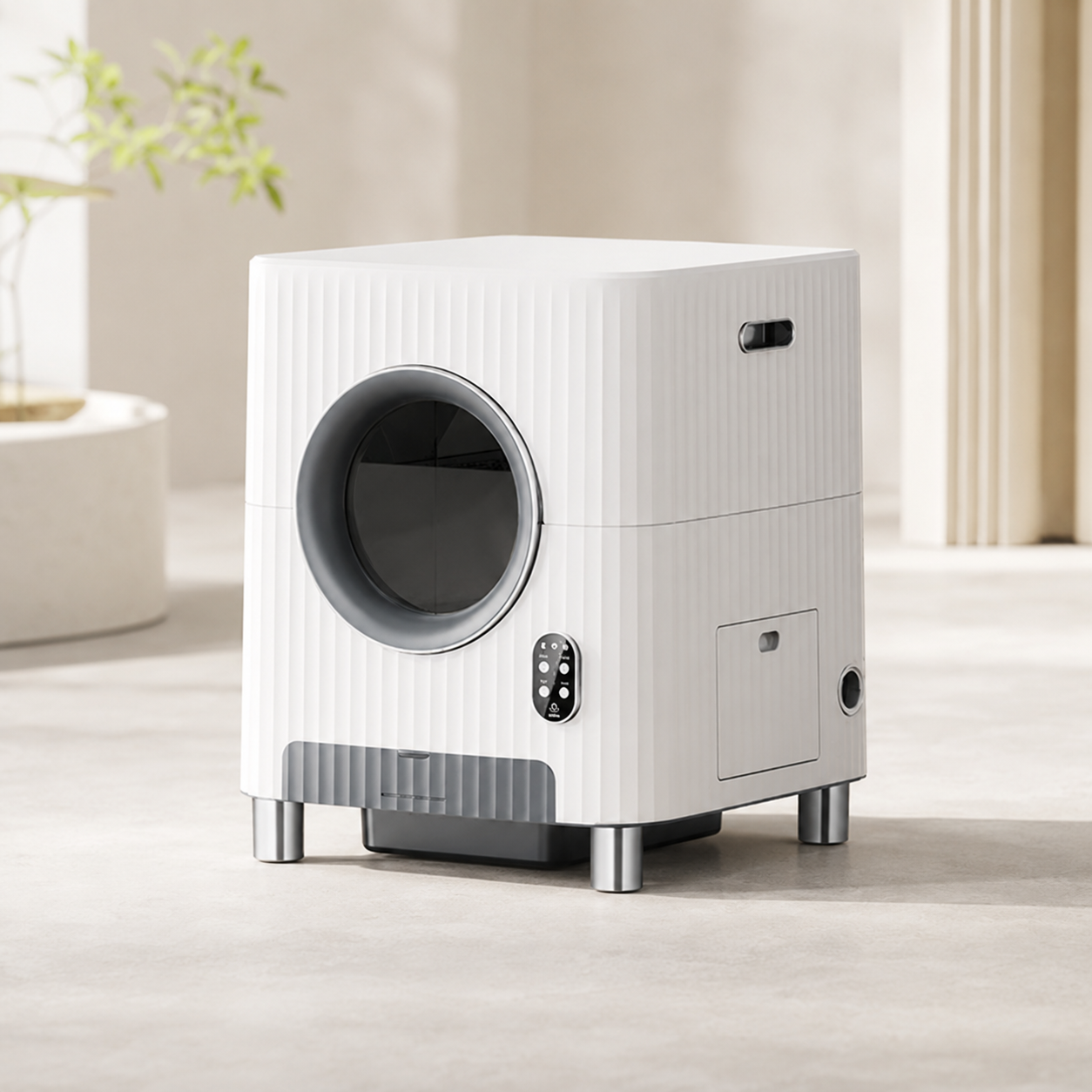 Smart Open-Top Self-Cleaning Cat Litter Box